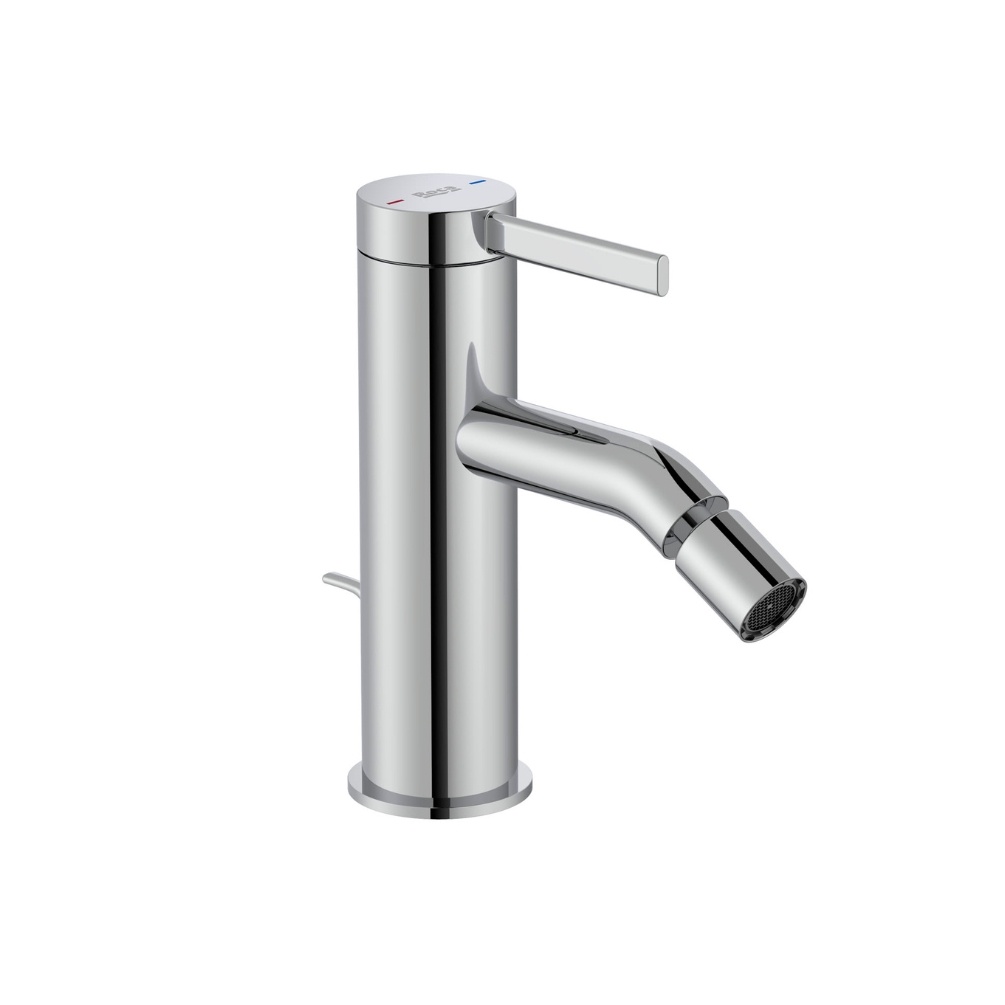 Cut out image of the Roca Ona Chrome Bidet Mixer Tap with Pop Up Waste